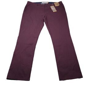 Tailor Vintage Greenwich Slim Fit Chino Pants Red Size 40 x 32 Stretch Airotec